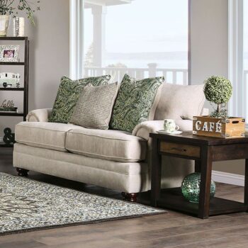 Cream Hatfield Loveseat SM5158-LV BY Furniture of America
