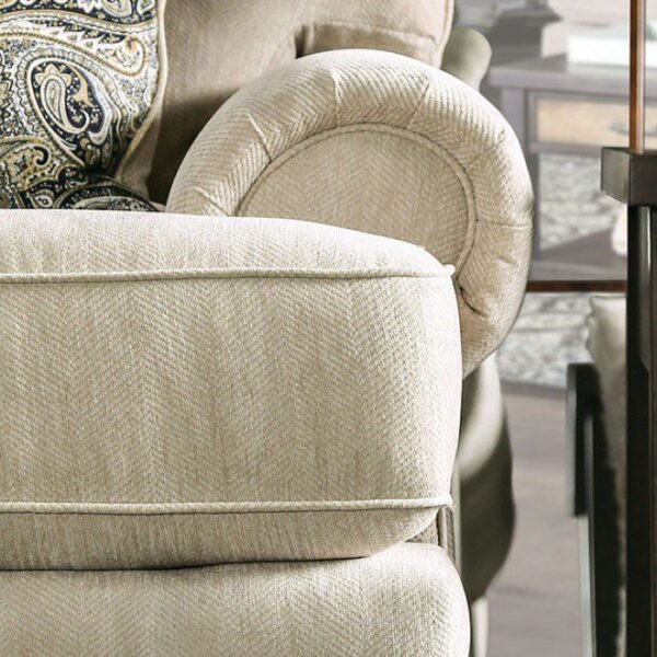 Cream Hatfield Loveseat SM5158-LV BY Furniture of America 14