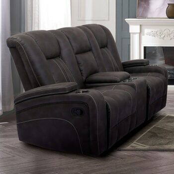 Dark Gray Amirah Glider Loveseat CM9903-LV BY Furniture of America