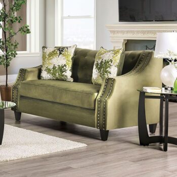 Green Kaye Love Seat SM2684-LV BY Furniture of America