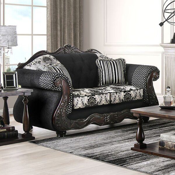 Black Ronja Love Seat SM6432-LV BY Furniture of America 6