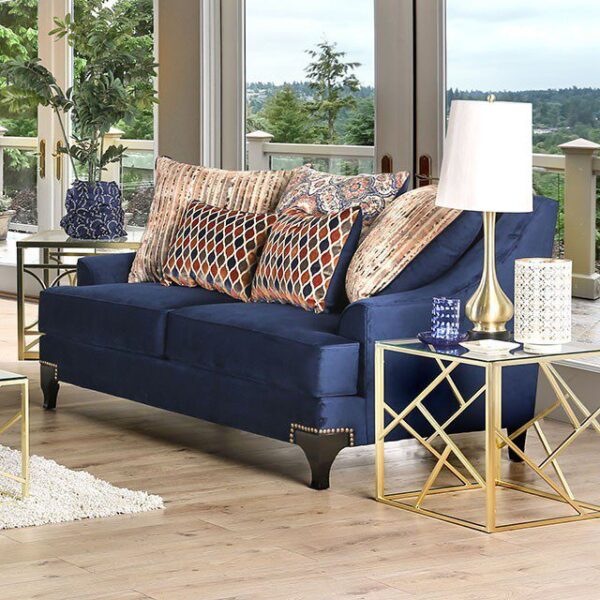 Navy Sisseton Loveseat SM2210-LV BY Furniture of America 6