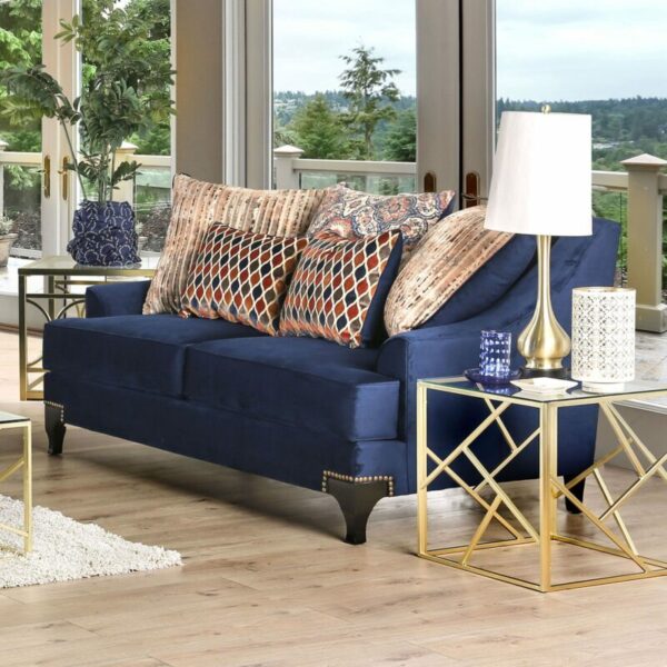 Navy Sisseton Loveseat SM2210-LV BY Furniture of America 8