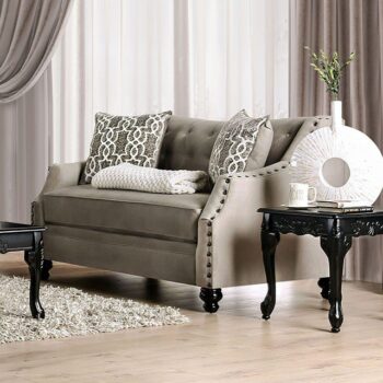 Light Brown Ezrin Love Seat SM2668-LV BY Furniture of America