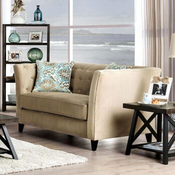Camel Monaghan Love Seat SM2666-LV BY Furniture of America