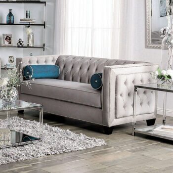 Gray Silvan Love Seat SM2283-LV BY Furniture of America