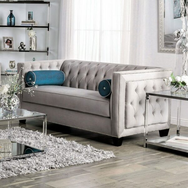Gray Silvan Love Seat SM2283-LV BY Furniture of America 8