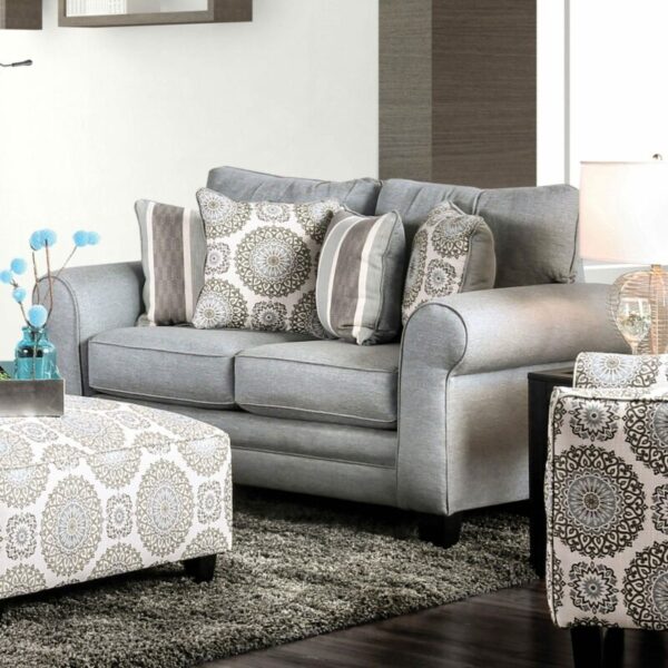 Blue Gray Misty Love Seat SM8141-LV BY Furniture of America 8