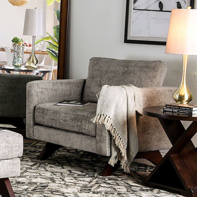 Gray Harlech Chair SM8004-CH By Furniture of America