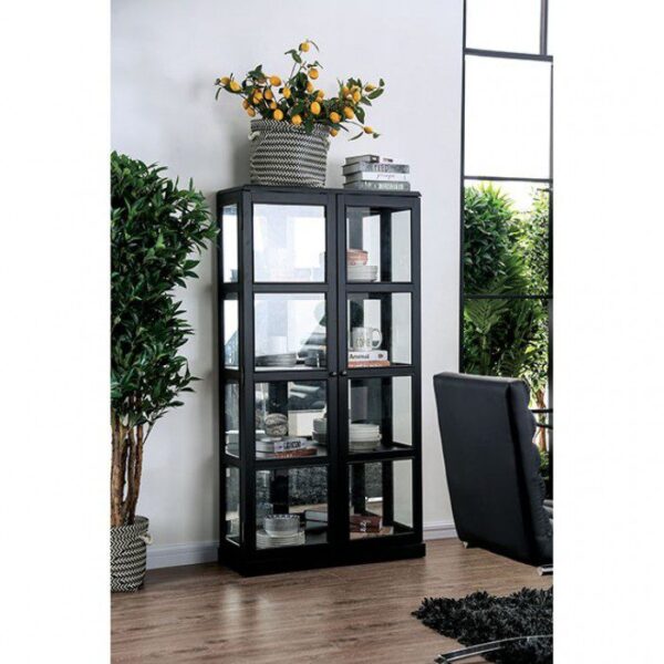 Vilas Curio Cabinet CM-CR140BK BY Furniture of America 7