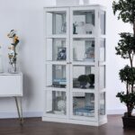 Vilas Curio Cabinet CM-CR140WH BY Furniture of America 11