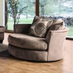 Brown Bonaventura Swivel Chair SM5142BR-CH BY Furniture of America 11