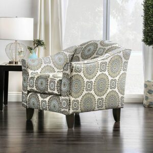 Ivory, Pattern Misty Floral Chair SM8141-CH-FL BY Furniture of America
