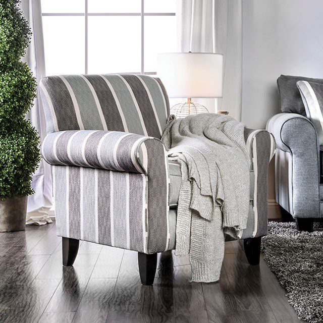 Pattern Misty Stripe Chair SM8141-CH-ST BY Furniture of America