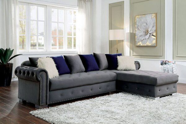Wilmington Sectional CM6239GY By Furniture of America 10