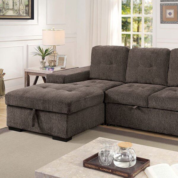 Jamiya Sectional CM6959GY By Furniture of America 7