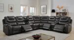 Mariah Power Sectional w/ Recliner CM6895GY+AC By Furniture of America 16