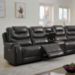 Mariah Power Sectional w/ Recliner CM6895GY+AC By Furniture of America 20