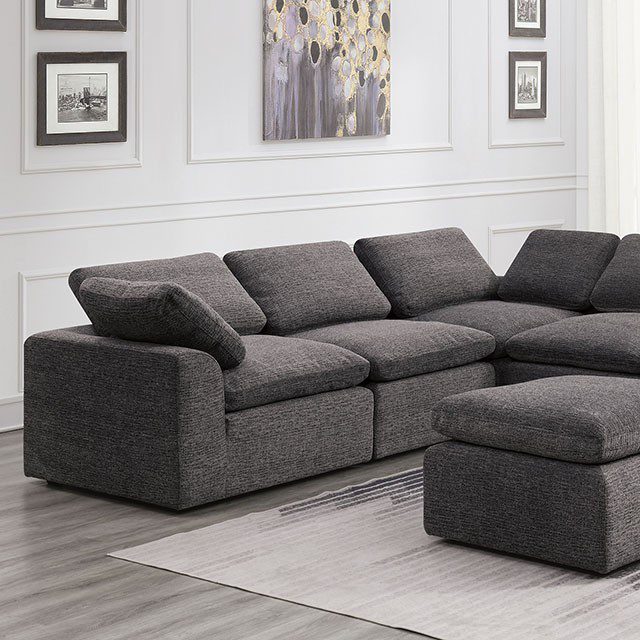 Joel Sectional CM6974GY-6SEAT By Furniture of America