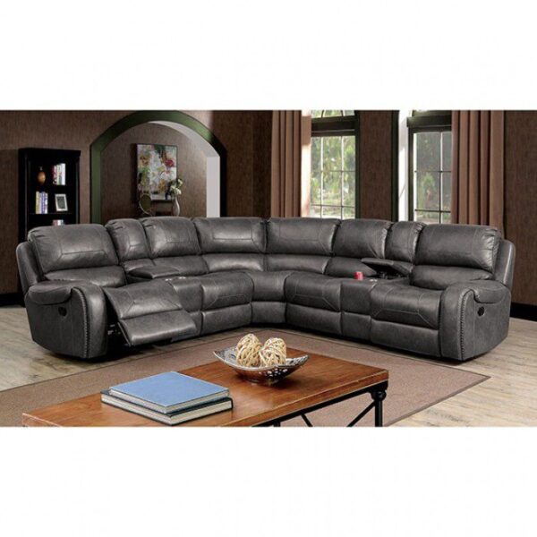 Joanne Sectional CM6951GY-SECT By Furniture of America 9