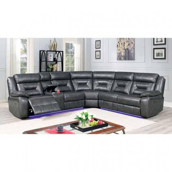 Omeet Power Sectional CM6642GY-PM By Furniture of America 8