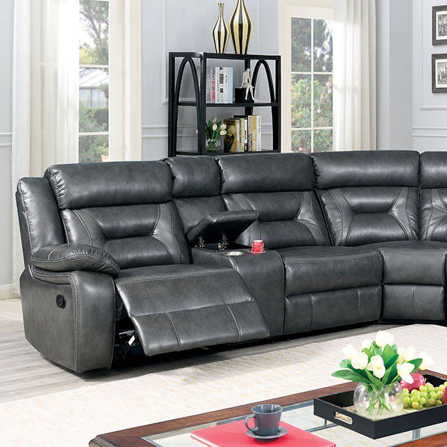 Omeet Sectional CM6642GY By Furniture of America