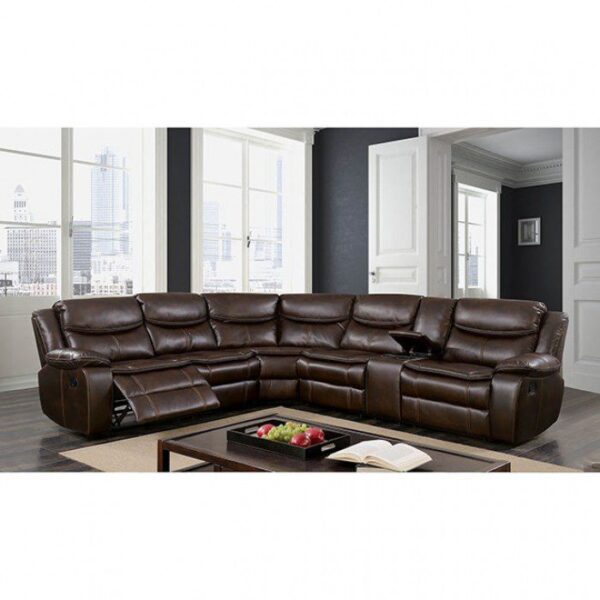 Pollux Sectional CM6982BR By Furniture of America 7