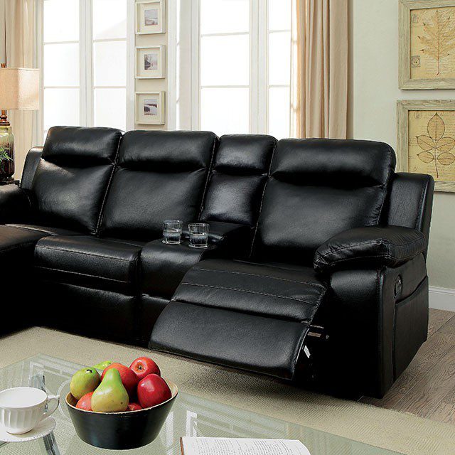 Hardy Sectional w/ Console CM6781BK By Furniture of America 8