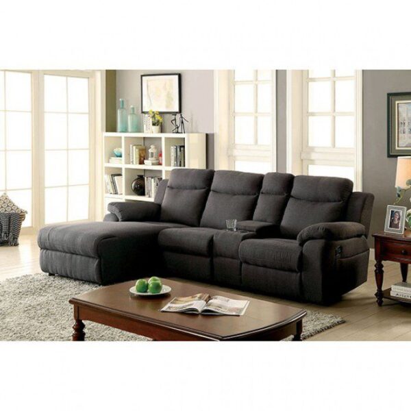 Kamryn Sectional w/ Console CM6771GY By Furniture of America 9