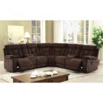 Maybell Sectional w/ 2 Consoles, Brown CM6773BR By Furniture of America 14