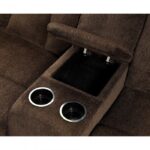 Maybell Sectional w/ 2 Consoles, Brown CM6773BR By Furniture of America 15