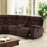 Maybell Sectional w/ 2 Consoles, Brown CM6773BR By Furniture of America 17