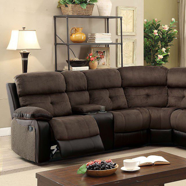 Hadley Sectional w/ 2 Consoles CM6871 By Furniture of America