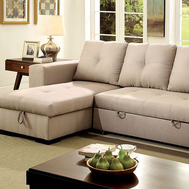 Denton Sectional CM6149IV By Furniture of America