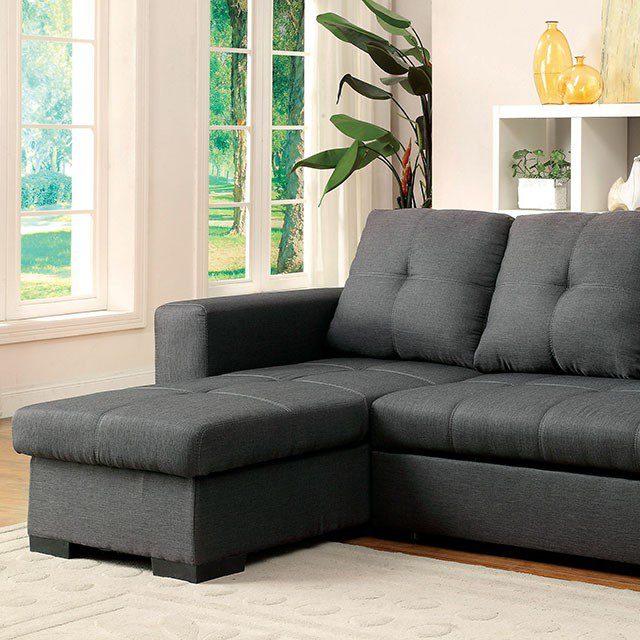 Denton Sectional CM6149GY By Furniture of America
