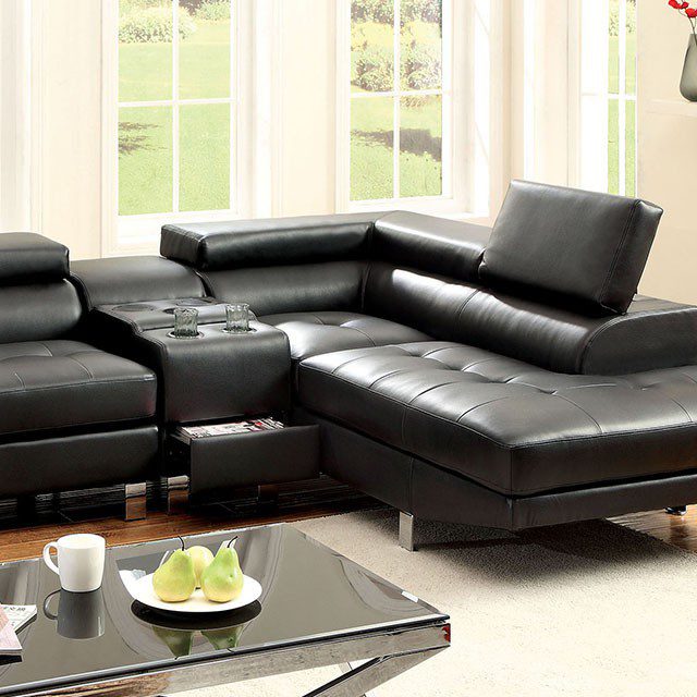 Kemina Sectional CM6833BK By Furniture of America