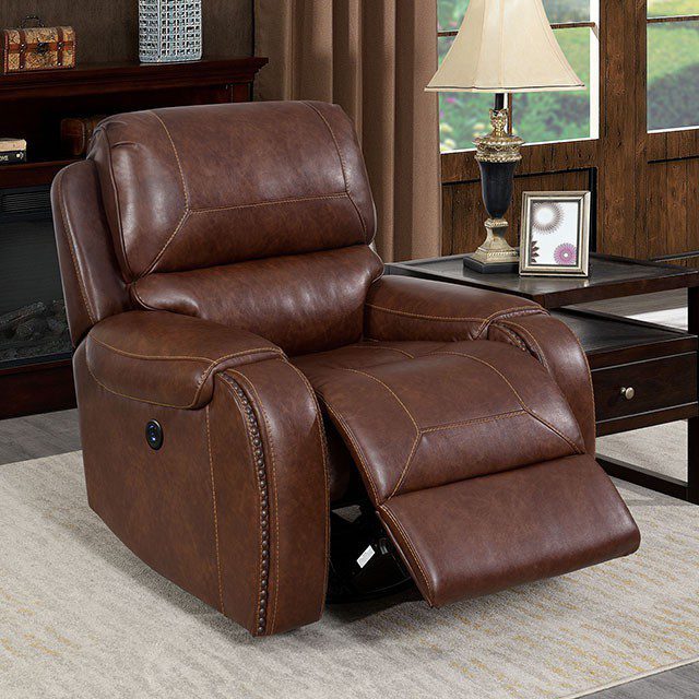 Walter Power Recliner CM6950BR-CH-PM BY Furniture of America