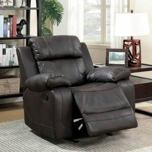 Dark Brown Pondera Recliner CM6568-CH BY Furniture of America
