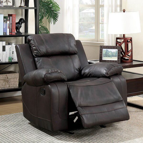 Dark Brown Pondera Recliner CM6568-CH BY Furniture of America 7