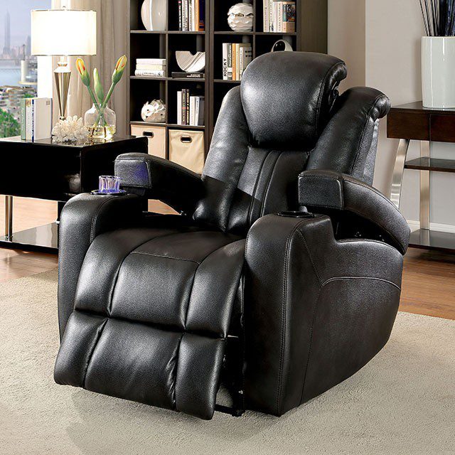 Dark Gray Zaurak Recliner CM6291-CH BY Furniture of America