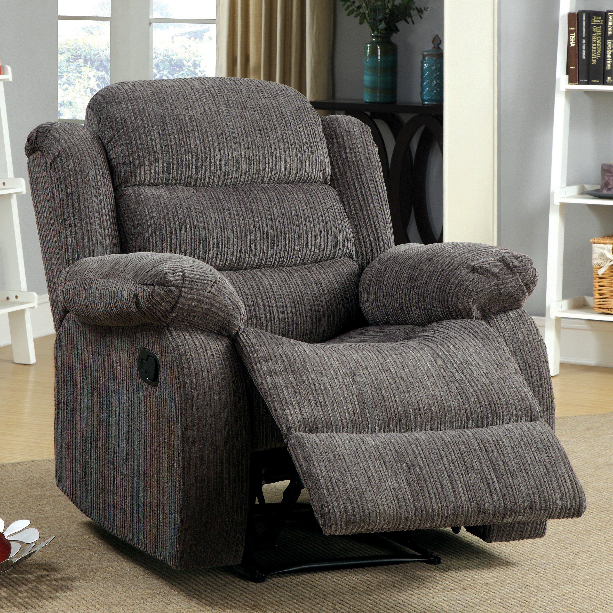 Millville Recliner CM6173GY-CH BY Furniture of America