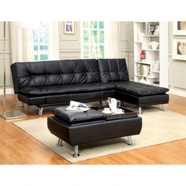 Hauser Ottoman CM2677BK-OT By Furniture of America 9