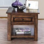 Rustic Walnut Solid Wood End Table CM4613E Annabel By Furniture of America 11