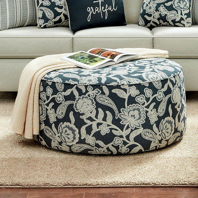 Floral Multi Porthcawl Ottoman SM8190-OT By Furniture of America