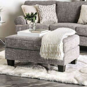 Gray Pierpont Ottoman SM8012-OT By Furniture of America