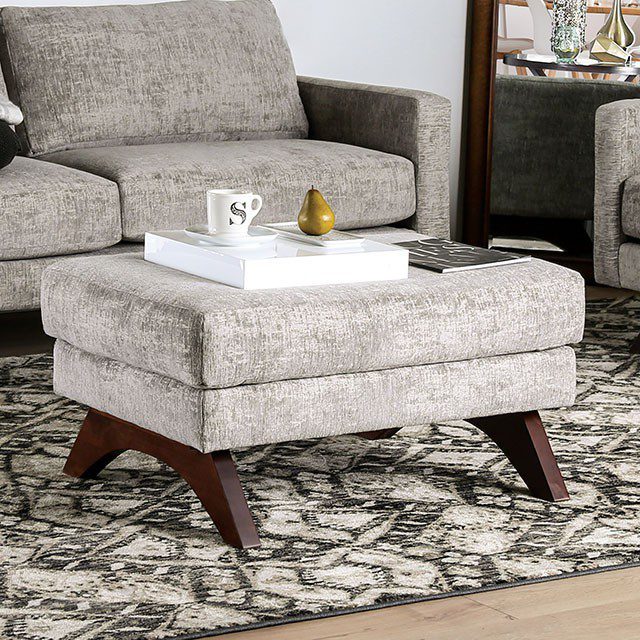 Gray Harlech Ottoman SM8004-OT By Furniture of America