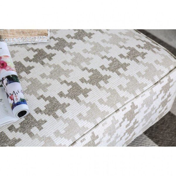 Light Gray ,Pattern Christine Ottoman SM8280-OT By Furniture of America 7