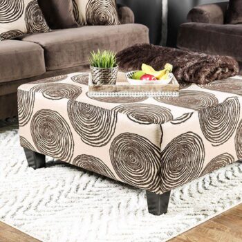 Brown Bonaventura Ottoman SM5142BR-OT By Furniture of America
