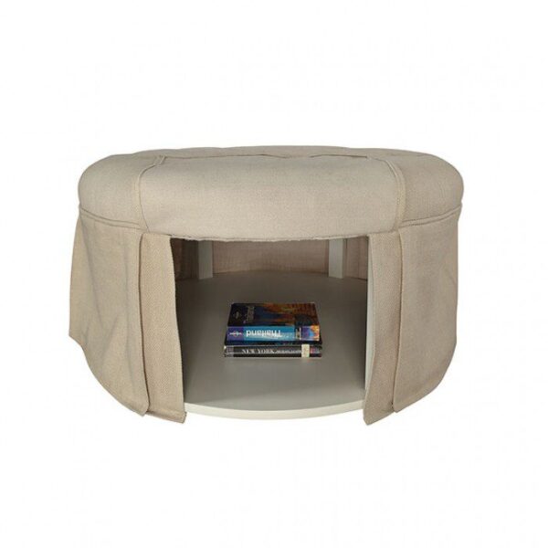 Claes Round Ottoman CM-BN6175BG By Furniture of America 8