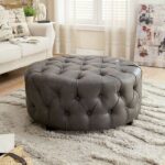Latoya Round Ottoman CM-AC6289GY By Furniture of America 7